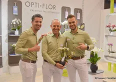 Tom, Mathieu and Melvin with OptiFlor, which is building itself a consumer brand more and more